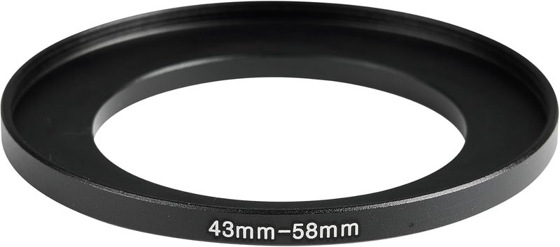 JOYTOLIN 43-58mm Metal Step-Up Ring Adapter Compatible with Mirrorless Cameras DSLR Lens, UV CPL ND Filter Thread Converter, Black - Image 2